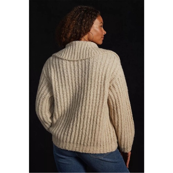 ANTHROPOLOGIE Pilcro Flower Cardigan Sweater Cheerful Smile Flower size xs - Picture 9 of 16